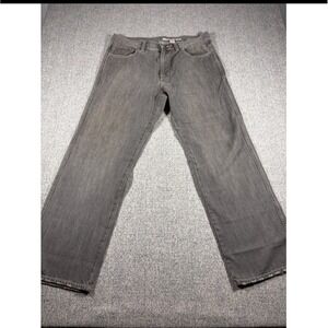 DKNY Jeans Soho Relaxed Mens Gray Medium Wash Mid Rise Straight Leg 36x32